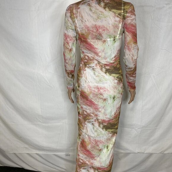 Blanc Clothing Long‑Sleeve Shimmer Mesh Dress – Multicolor – Size M – NWT - Picture 9 of 13